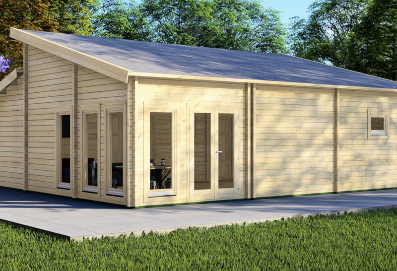 Retreat 9 Log Cabin | 68mm | 9.3 x 8.1m | Standard Range