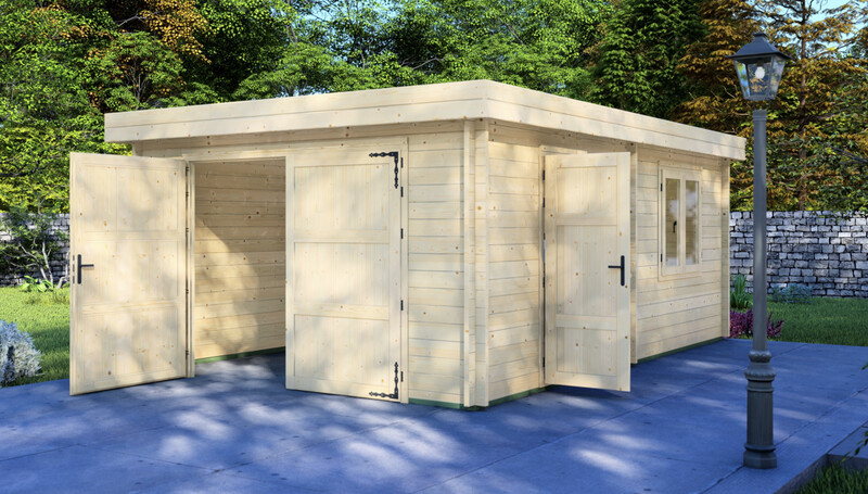 Garage 4 Log Cabin | 44mm | 4.0 x 5.95m | Standard Range