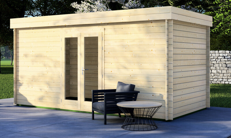 White Log Cabin | 28mm Logs | 5.0 x 2.5m | Standard Range
