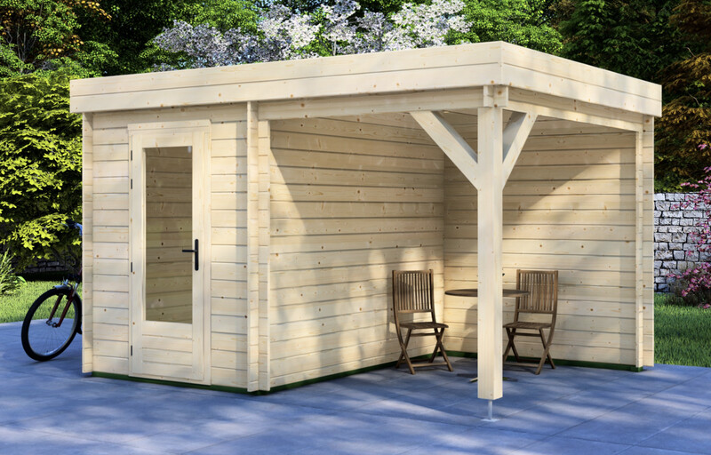 Taylor Log Cabin | 28mm Logs | 2.0 x 2.95m +can 2.0 x 2.95m | Standard Range