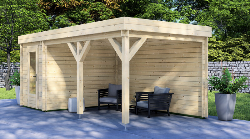 Fraser Log Cabin | 28mm Logs | 2.0 x 2.95m +can 5.0 x 2.95m | Standard Range