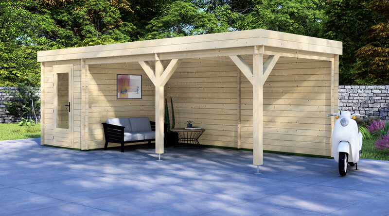 Mackay Log Cabin | 28mm Logs | 2.95 x 2.95m +can 2.0 x 2.95m | Standard Range