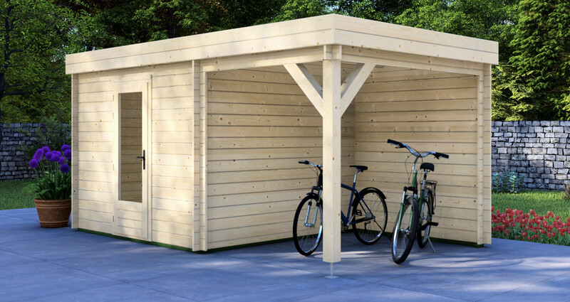 Hunter Log Cabin | 28mm Logs | 2.95 x 2.95m +can 2.95 x 2.95m | Standard Range