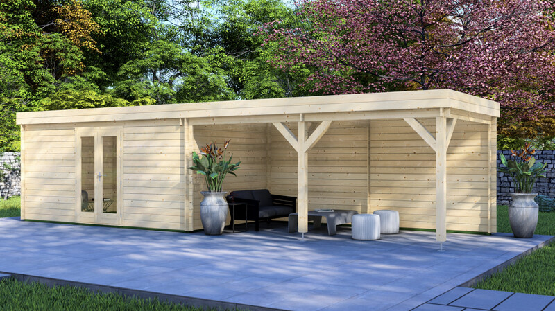 Cooper Log Cabin | 28mm Logs | 5.0 x 2.95m +can 5.0 x 2.95m | Standard Range