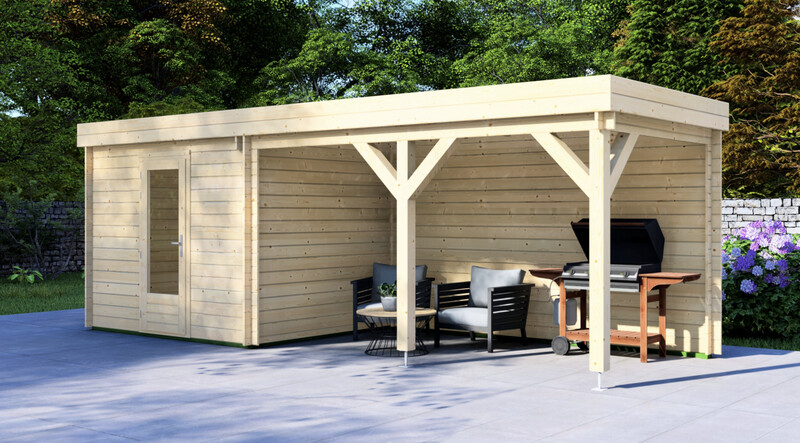 Dixon Log Cabin | 28mm Logs | 2.95 x 2.5m +can 4.0 x 2.5m | Standard Range