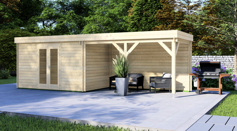 Hart Log Cabin | 28mm Logs | 5.0 x 2.5m +can 4.0 x 2.5m | Standard Range