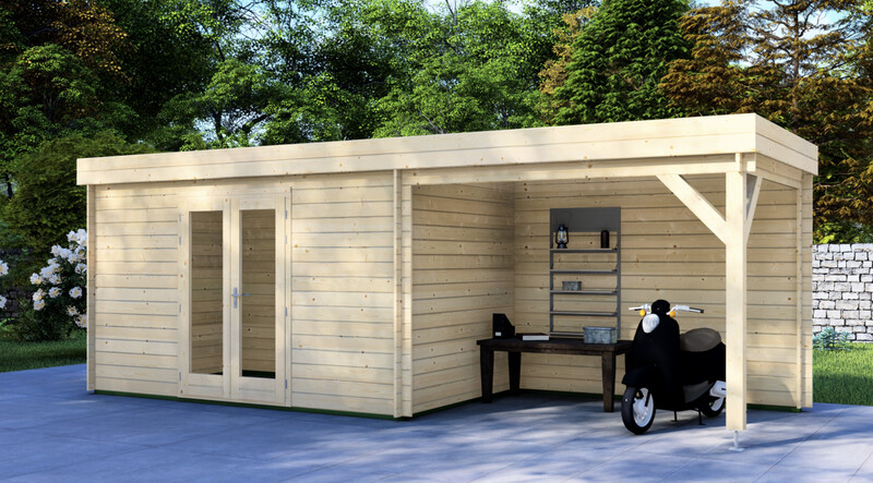 Shaw Log Cabin | 28mm Logs | 4.0 x 2.5m +can 2.95 x 2.5m | Standard Range