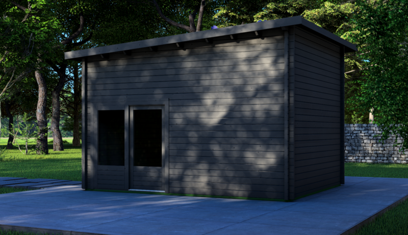 5 x 4m Golf Simulator Log Cabin | 68mm Thick Logs | BESPOKE