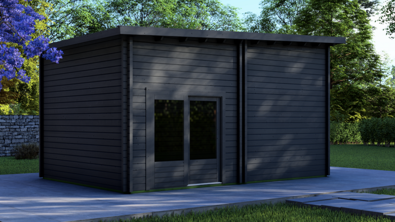 6 x 4m Golf Simulator Log Cabin | 68mm Thick Logs | BESPOKE