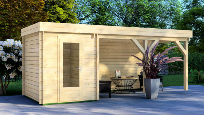 Foster Log Cabin | 28mm Logs | 2.95 x 2.5m +can 5.0 x 2.5m | Standard Range