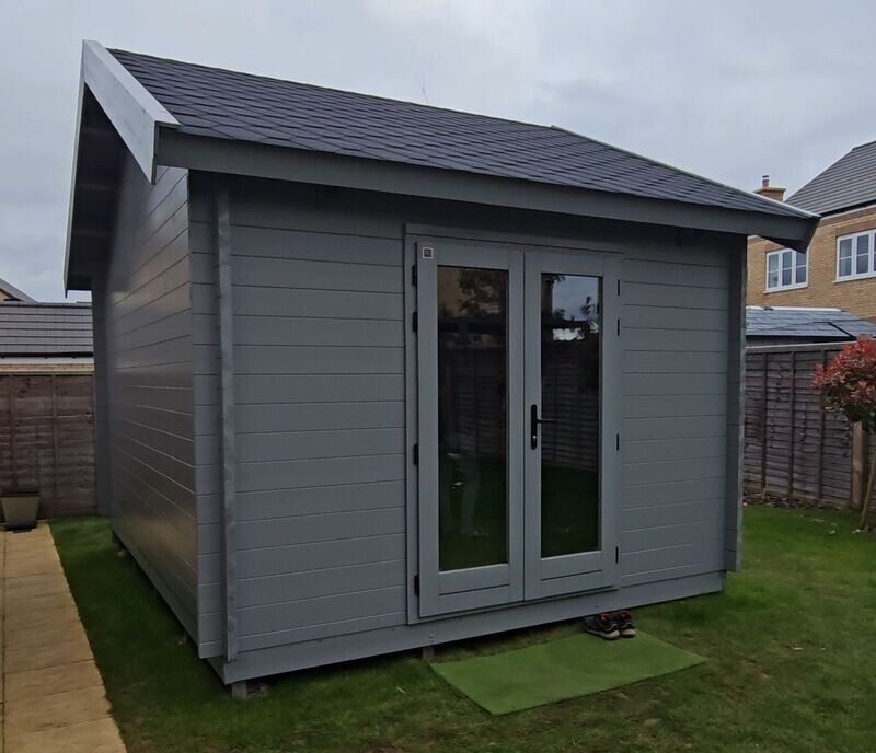 The Nano Golf Cabin | 4.3 x 3.2m (Internal) - Golf Simulator Log Cabin | 44mm or 68mm Thick Logs | BESPOKE