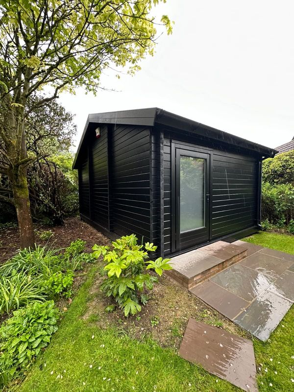 The Fairway Golf Cabin | 6.0 x 4.0m (Internal) - Golf Simulator Log Cabin | 44mm or 68mm Thick Logs | BESPOKE