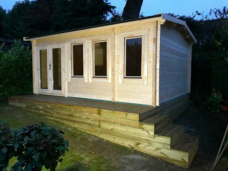 Marlow Log Cabin 44mm 5.1 x 3.9m Marlow Log Cabin 44mm 5.1 x 3.9m