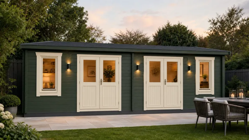 Danni | Multi Room | Log Cabin 7.0 x 4.0m | 44mm Danni | Multi Room | Log Cabin 7.0 x 4.0m | 44mm