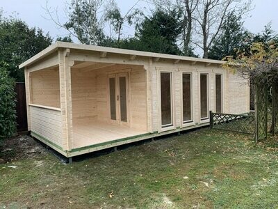 Koski Log Cabin | 68mm Logs | 9.5 x 3.5m | Bespoke Range