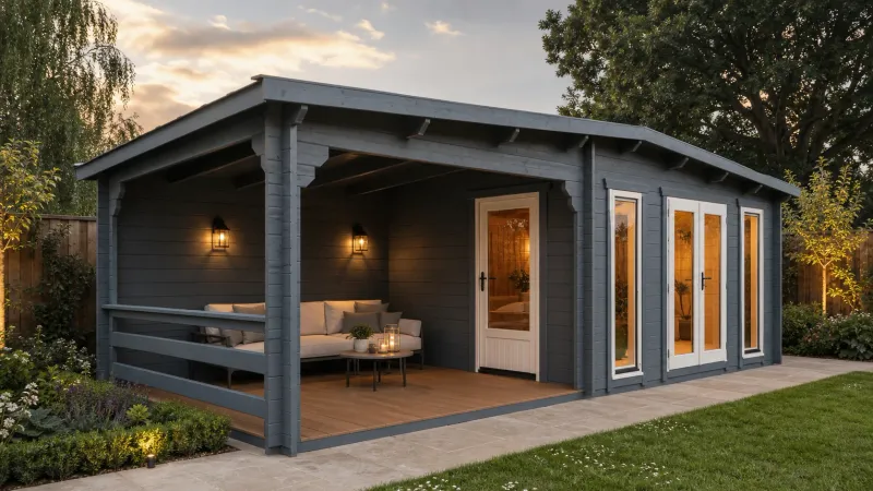 Excell Log Cabin | 44mm Logs | 8.0 x 3.0m | Bespoke Range Excell Log Cabin | 44mm Logs | 8.0 x 3.0m | Bespoke Range