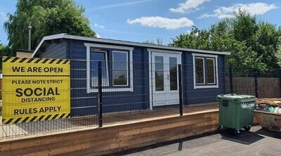 Entertainment Log Cabin | 44 or 68mm logs | 7.0 x 4.25m | Standard Range Entertainment Log Cabin