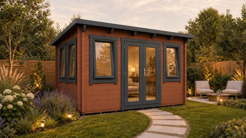Whitear Log Cabin | 44 or 68mm Logs | 4.0 x 3.0m | Standard Range Whitear Log Cabin | 44 or 68mm Logs | 4.0 x 3.0m | Standard Range
