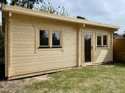 Keyte Log Cabin | 44mm or 68mm Logs | 7.0 x 3.5m Garden Building | Bespoke Range | MULTI ROOM Keyte Log Cabin | 44mm or 68mm Logs | 7.0 x 3.5m Garden Building | Bespoke Range | MULTI ROOM