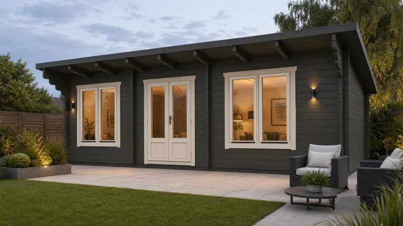 Rendall Log Cabin | 44mm or 68mm Logs | 7.0 x 4.2m Garden Building | Bespoke Range | MULTI ROOM Rendall Log Cabin | 44mm or 68mm Logs | 7.0 x 4.2m Garden Building | Bespoke Range | MULTI ROOM