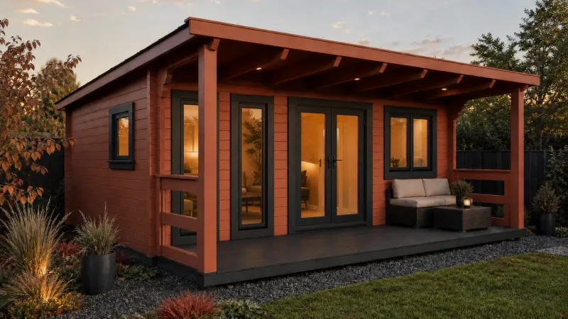 Fleming Log Cabin 68mm 6.3 x 4.3m Fleming Log Cabin 68mm 6.3 x 4.3m
