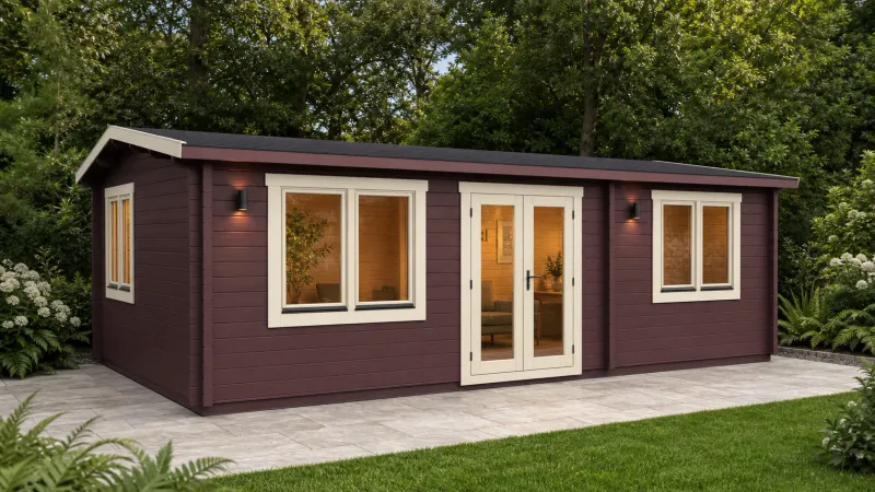 Mardell Log Cabin | 44 or 68mm Logs | 8.0 x 4.0m Mardell Log Cabin | 44 or 68mm Logs | 8.0 x 4.0m