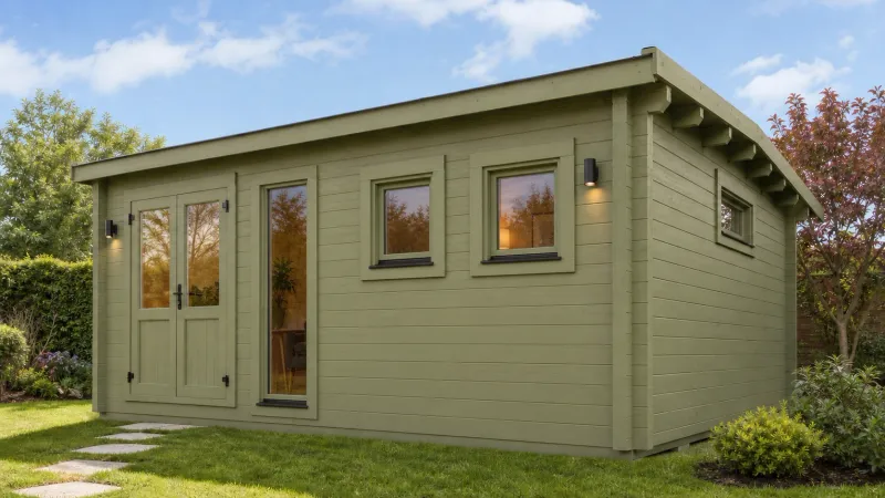 Evans Log Cabin | 68mm Logs | 6.0 x 5.0m | Bespoke Range Evans Log Cabin | 68mm Logs | 6.0 x 5.0m | Bespoke Range