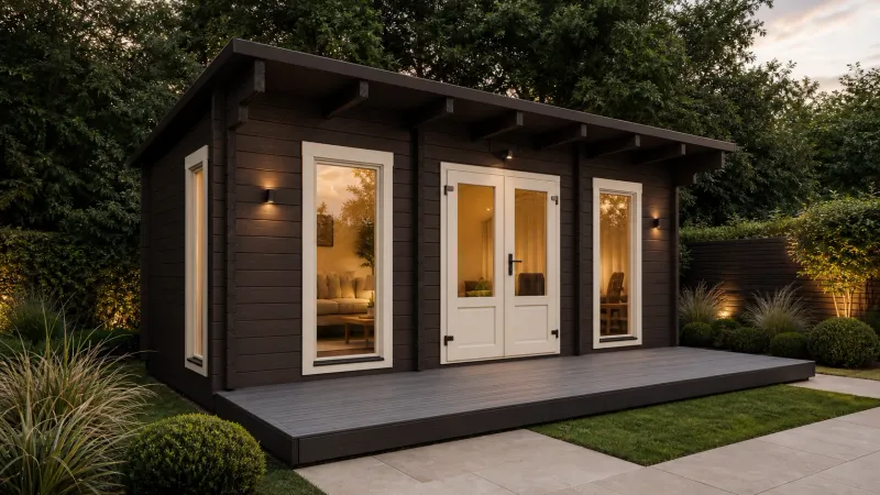 Brown Log Cabin | 44mm or 68mm Logs | 6.0 x 3.5m | Bespoke Range Brown Log Cabin | 44mm or 68mm Logs | 6.0 x 3.5m | Bespoke Range