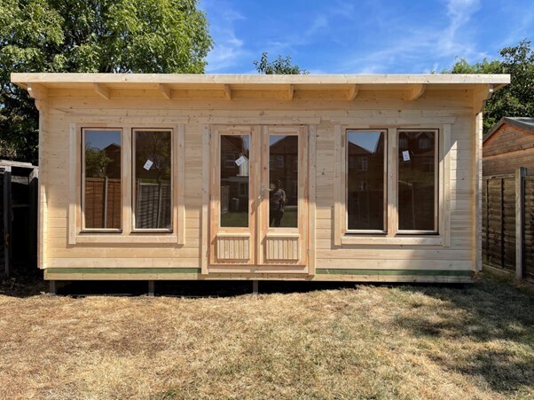 Flint log cabin