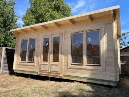 Flint log cabin