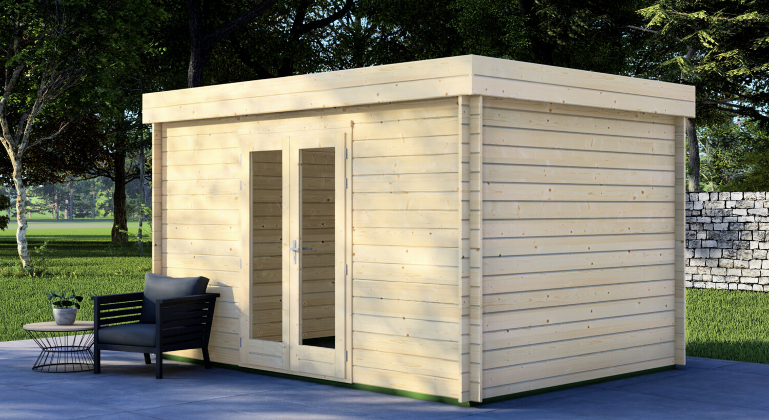 Baker Log Cabin | 44 or 68mm Logs | 5.0 x 2.95m | Standard Range Baker Log Cabin | 44 or 68mm Logs | 5.0 x 2.95m | Standard Range