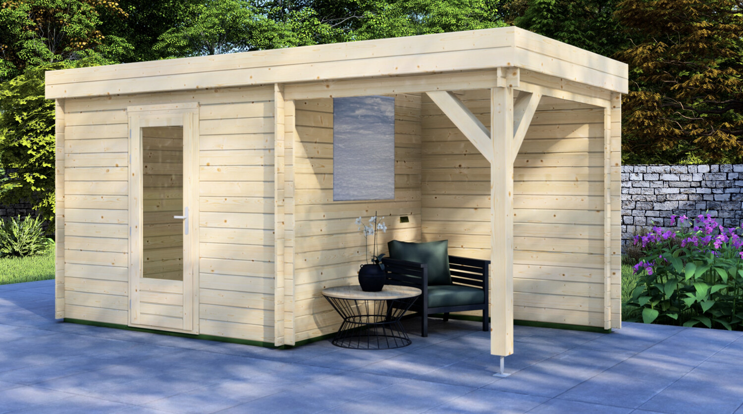 Fisher Log Cabin | 44 or 68mm Logs | 2.95 x 2.5m +can 2.0 x 2.5m | Standard Range Fisher Log Cabin