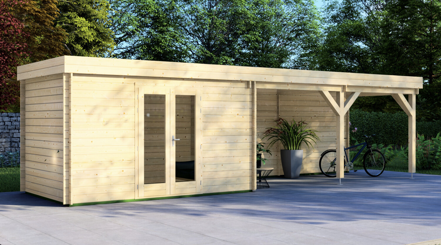 Arnold Log Cabin | 44 or 68mm Logs | 4.0 x 2.5m +can 5.0 x 2.5m | Standard Range arnold log cabin