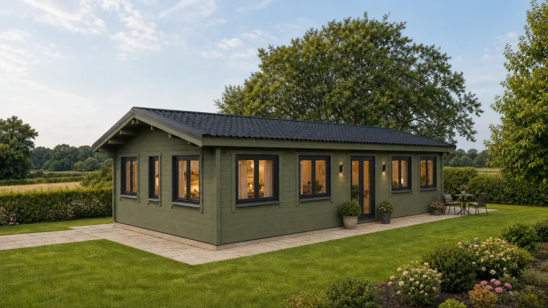Canterbury 2 Bedroom Fully Insulated Log Cabin | 68mm Logs + 100mm Insulation + 28mm Cladding | 11.2 x 6.2m | Bespoke Range | Winter Pack Included Canterbury 2 Bedroom Fully Insulated Log Cabin | 68mm Logs + 100mm Insulation + 28mm Cladding | 11.2 x 6.2m | Bespoke Range | Winter Pack Included