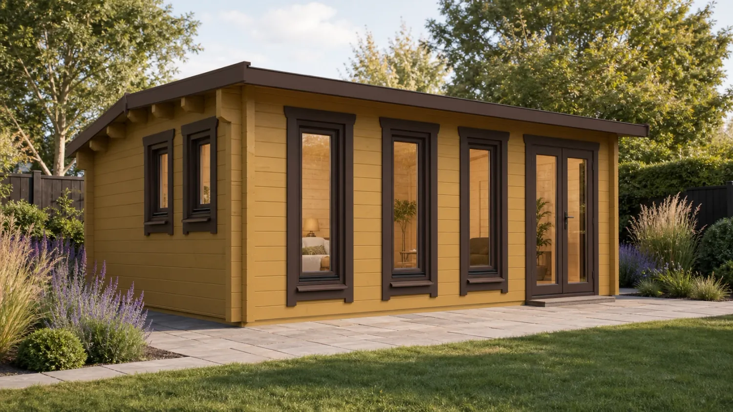 Sunny Log Cabin | 68mm Logs | 6.0 x 5.0m | Bespoke Range