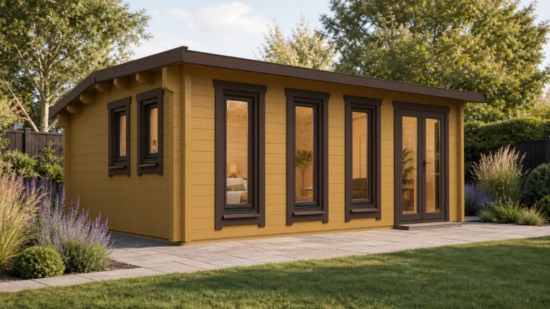 Sunny Log Cabin | 68mm Logs | 6.0 x 5.0m | Bespoke Range Sunny Log Cabin | 68mm Logs | 6.0 x 5.0m | Bespoke Range