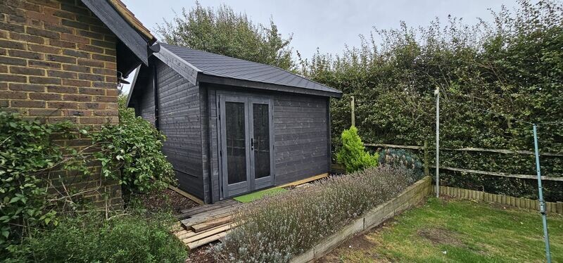 The Gimme Log Cabin | 5.0 x 3.6m (Internal) - Golf Simulator Log Cabin | 44mm or 68mm Thick Logs | BESPOKE The Gimme Log Cabin | 5.0 x 3.6m (Internal) - Golf Simulator Log Cabin | 44mm or 68mm Thick Logs | BESPOKE