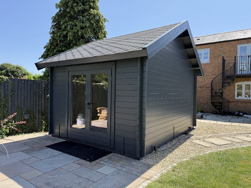 The Nano Golf Cabin | 4.3 x 3.2m (Internal) - Golf Simulator Log Cabin | 44mm or 68mm Thick Logs | BESPOKE The Nano Golf Cabin | 4.3 x 3.2m (Internal) - Golf Simulator Log Cabin | 44mm or 68mm Thick Logs | BESPOKE