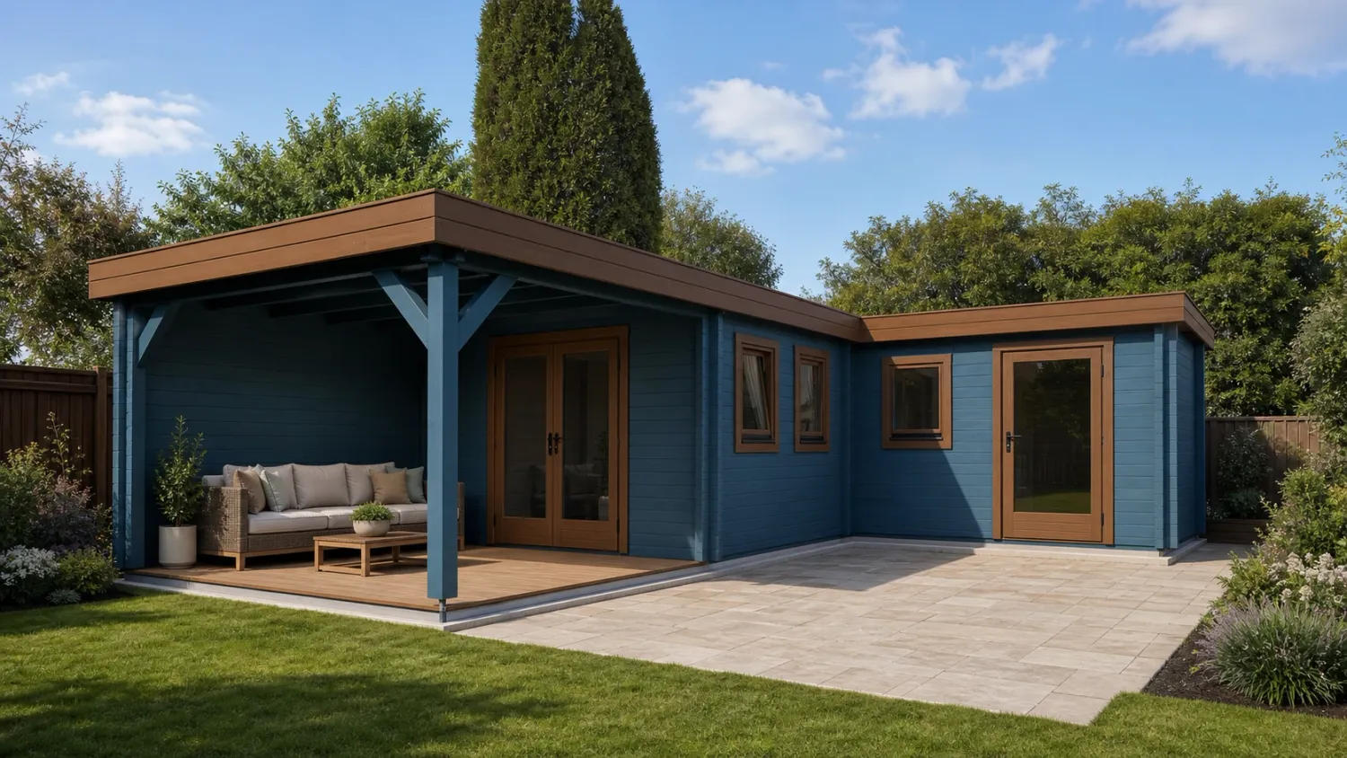 The Oxfordshire Log Cabin | 68mm | 9 x 7m | Bespoke Range The Oxfordshire Log Cabin | 68mm | 9 x 7m | Bespoke Range