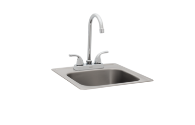 BULL Small Stainless-Steel Sink With Faucet