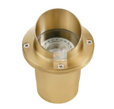 CL-325-BR - Brass Lensed Well Light, Natural Brass - No Lamp