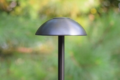 Brass Standard Path Light Cap, Rounded Top