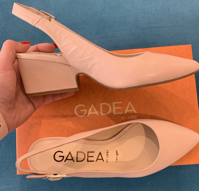 Blush Pink Leather Slingback Block Heel Blush Pink Leather Slingback Block Heel