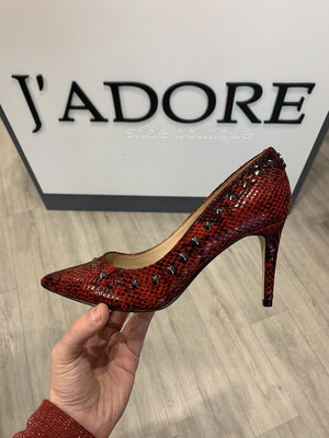 Bolden Red Studded Heel