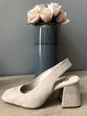 Candy Pink Suede Slingback Block Heel Candy Pink Suede Slingback Block Heel