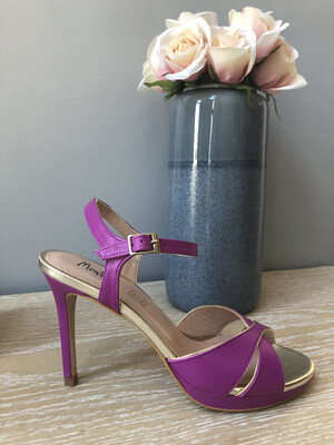Purple Stiletto with Gold Detail