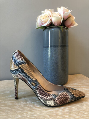 Carai Multi Snake Leather Court Shoe Carai Multi Snake Leather Court Shoe