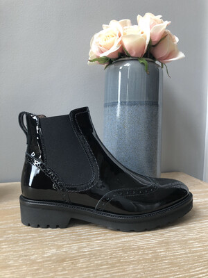 Black Patent Leather Chelsea Boot