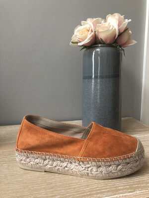 Orange Suede Flatform Espadrille 1726 Orange Suede Flatform Espadrille 1726