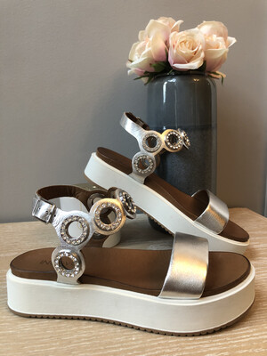 Silver Platform With jewel Detail Silver Platform With jewel Detail